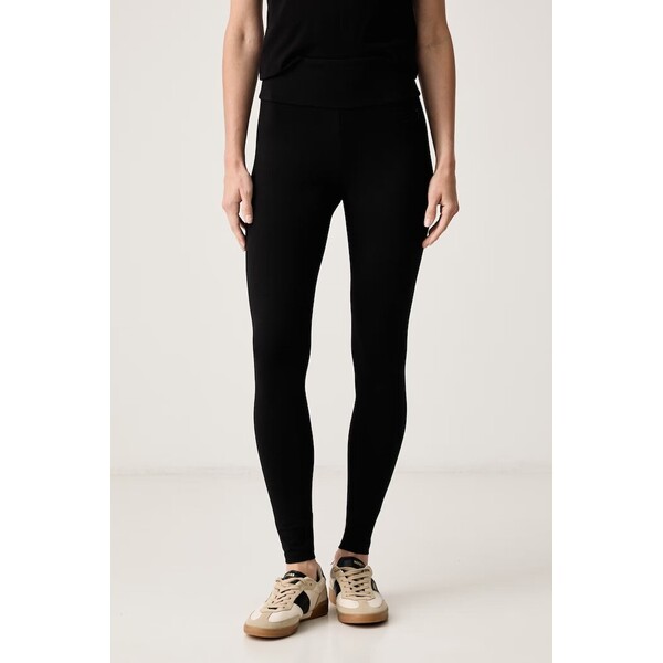 EA7 Emporio Armani legginsy damskie bawełniane z elastanem  czarne high waist AF12484.7W001671