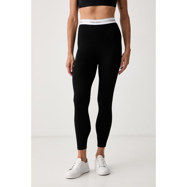 Calvin Klein Underwear legginsy damskie  czarne high waist LV00QS7697