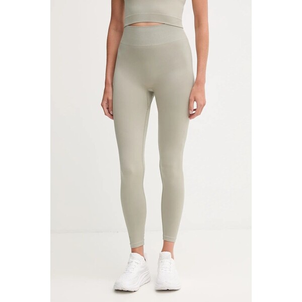 Hummel legginsy damskie  zielone high waist 231653