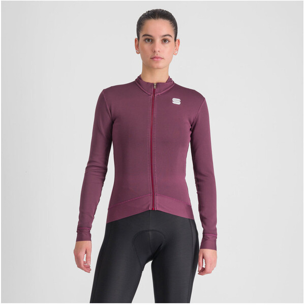Sportful MONOCROM THERMAL Zimowa koszulka kolarska z długim rękawem - fioletowy