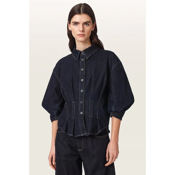 AllSaints koszula damska jeansowa NANCY  granatowa W094PF
