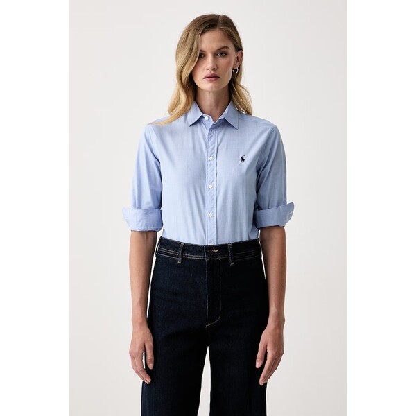 Polo Ralph Lauren koszula damska bawełniana  niebieska 211B23217