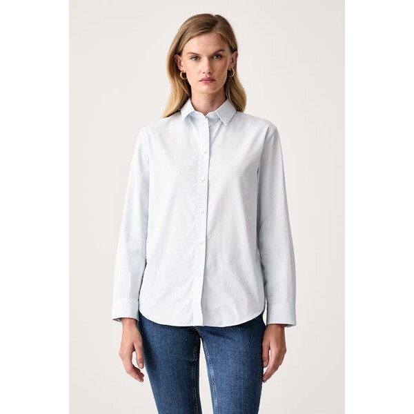 MM by Max Mara koszula damska bawełniana MMLDANZA  niebieska w prążki 2626116067600