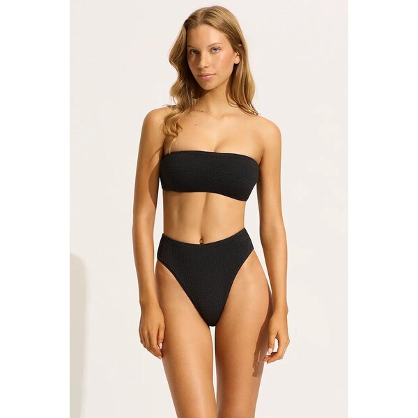 Seafolly brazyliany kąpielowe damskie High Rise  czarne 40609-861 40609.861