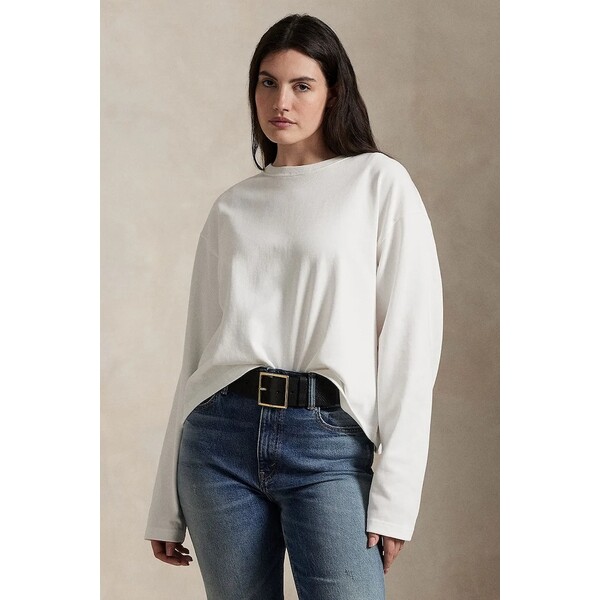 Polo Ralph Lauren longsleeve bawełniany  kolor biały 211967107