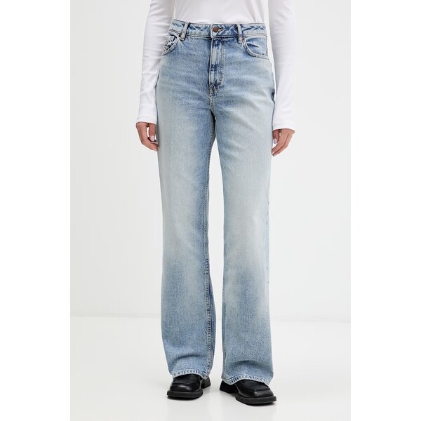 HUGO jeansy wide leg damskie 937_14  niebieskie 50560035