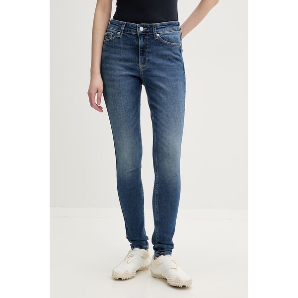 Tommy Jeans jeansy skinny damskie  granatowe DW0DW22772