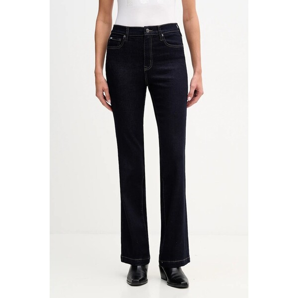DKNY jeansy flare damskie  granatowe DJ5M4005