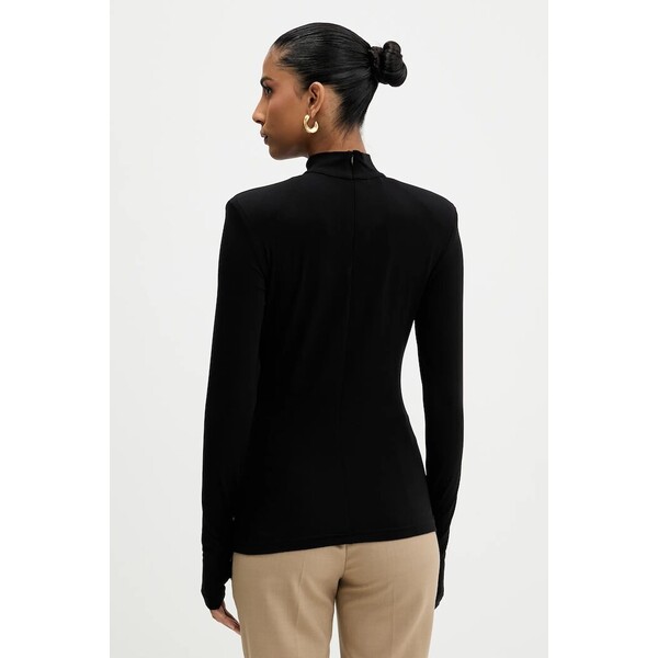 La Mania longsleeve damski z wiskozą  czarny SLEEK