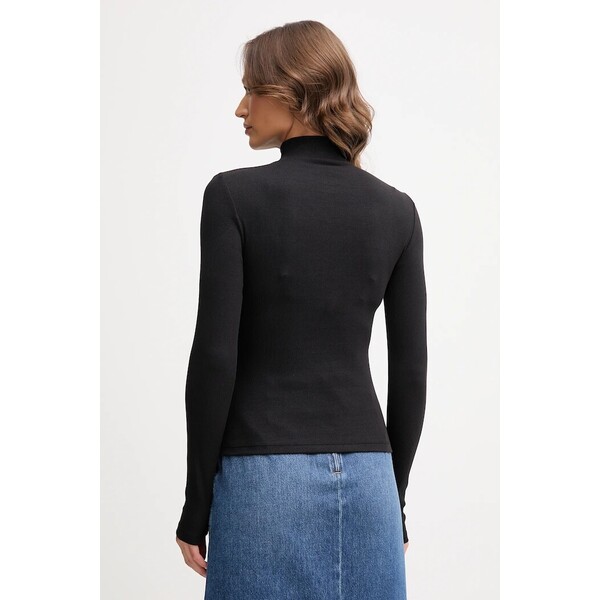 Calvin Klein Jeans longsleeve damski z bawełną  czarny LV047D203G