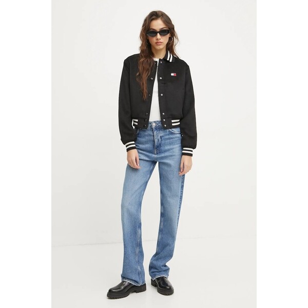 Tommy Jeans longsleeve damski bawełniany z elastanem  biały DW0DW17387