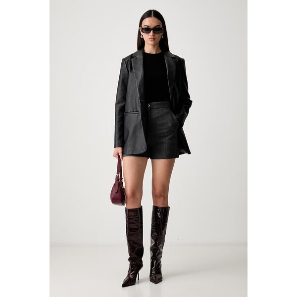 Pinko longsleeve damski z dodatkiem wełny  czarny 107524 A3K6 107524.A3K6
