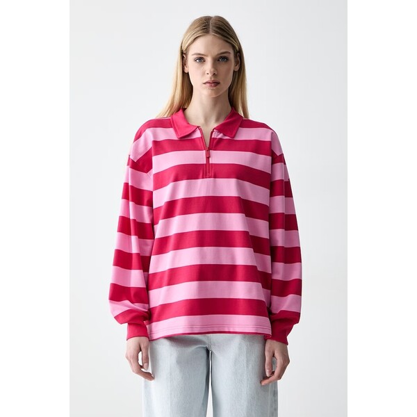 adidas longsleeve damski bawełniany Soft Lux  różowy KR3548