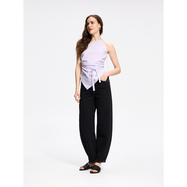 Reserved Asymetryczny top w kratę 443KH-04X