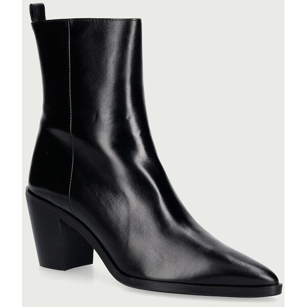Billi Bi botki damskie skórzane Black calf 80  czarne B1295 B1295.080