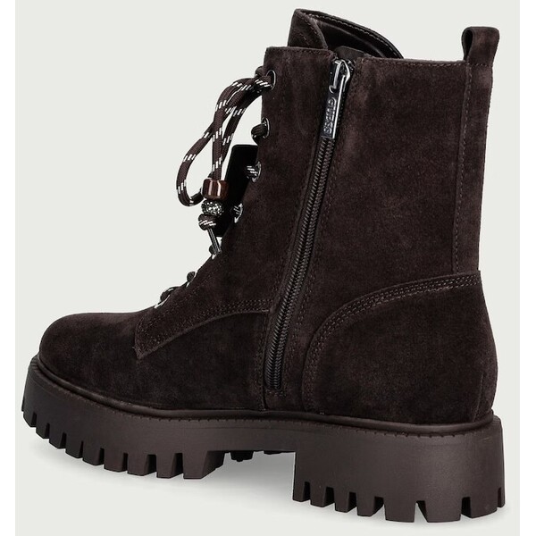 Guess workery na platformie damskie zamszowe FIZZLE  brązowe FLFFIZ SUE10 FLFFIZ.SUE10.BROWN