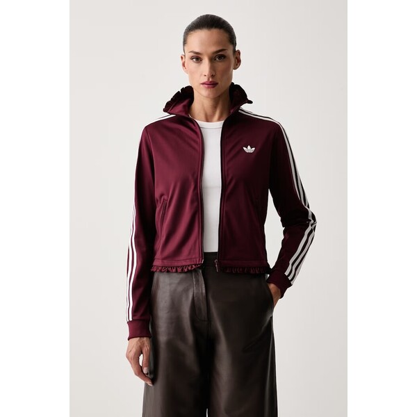 adidas Originals bluza rozpinana damska Pleated Firebird  bordowa LG4306
