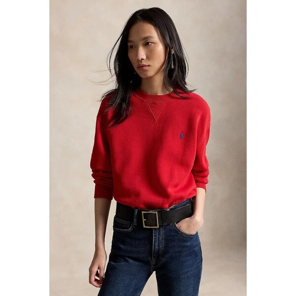 Polo Ralph Lauren bluza damska z bawełną  czerwona 211971697