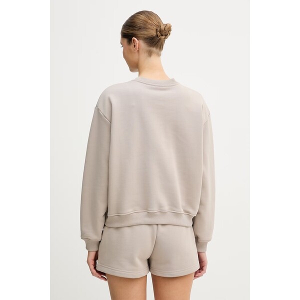 La Mania bluza oversize damska z bawełny  beżowa BRODIE
