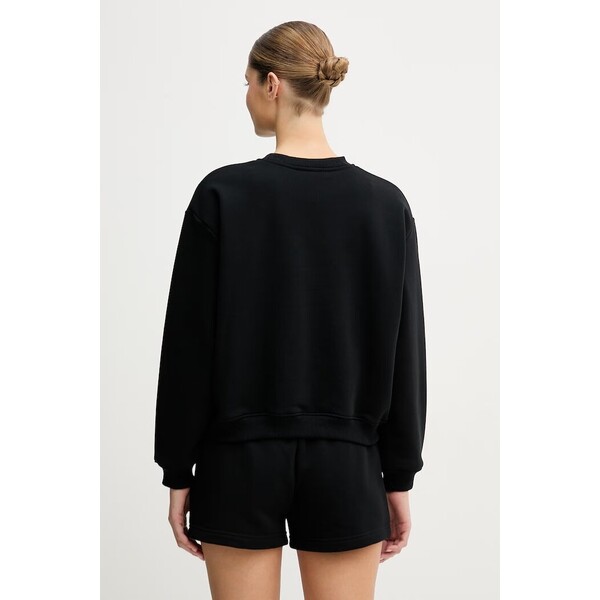 La Mania bluza oversize damska z bawełną  czarna BRODIE
