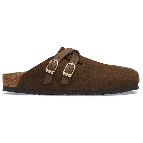 Birkenstock klapki mules damskie zamszowe Blair Suede Leather  brązowe 1032983 1032983.