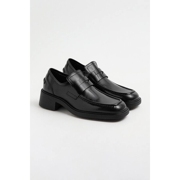 Miista loafersy skórzane Amelia  czarne E8_4342 E8.4342