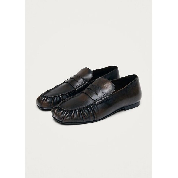 Alohas loafersy damskie skórzane Aven  brązowe S101406-01 S101406.01