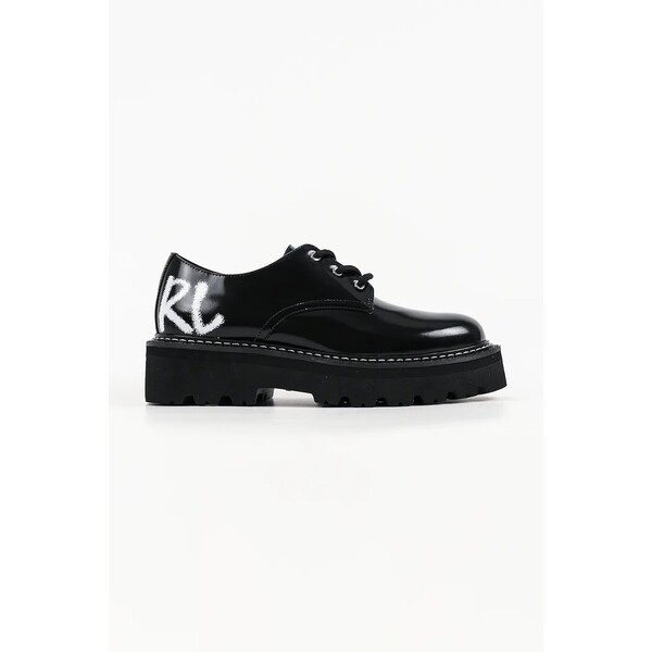 Karl Lagerfeld półbuty damskie skórzane Kyla  czarne KL43426 KL43426.000