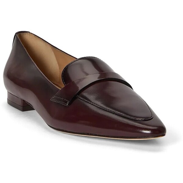 Lauren Ralph Lauren mokasyny damskie skórzane Audri Loafer  bordowe 802P16900003 802P16900003.600