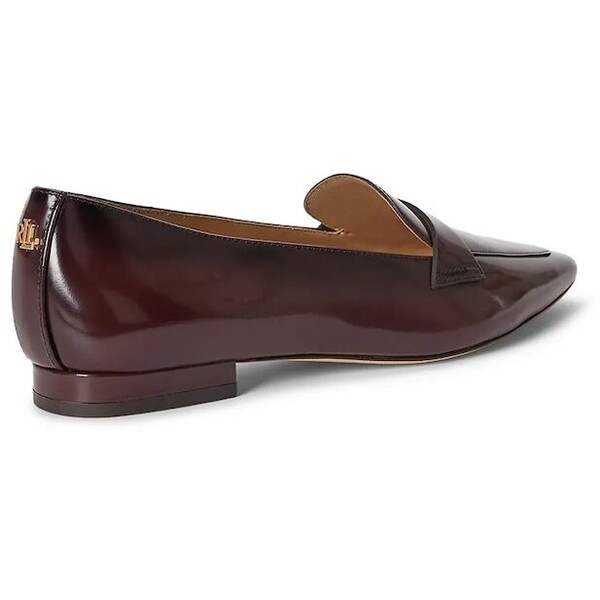Lauren Ralph Lauren mokasyny damskie skórzane Audri Loafer  bordowe 802P16900003 802P16900003.600