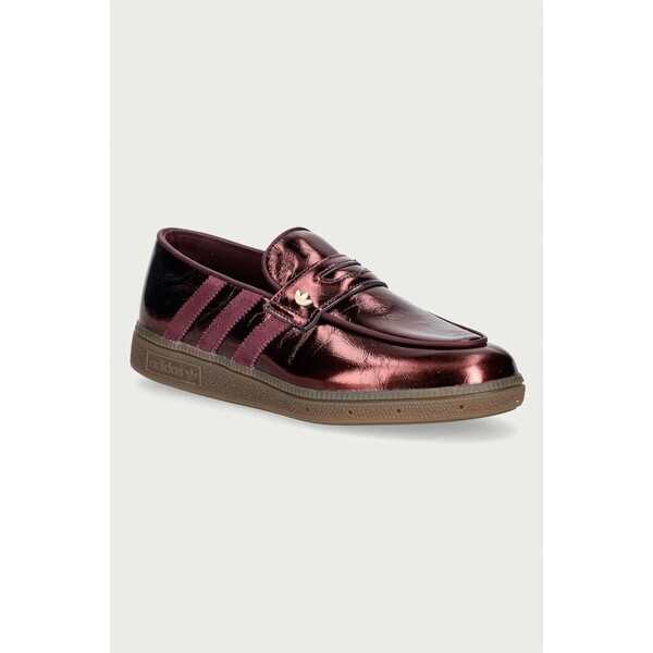 adidas Originals mokasyny damskie skórzane Handball Spezial Loafer  bordowe KK2784