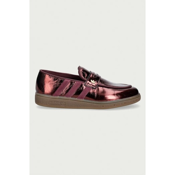 adidas Originals mokasyny damskie skórzane Handball Spezial Loafer  bordowe KK2784