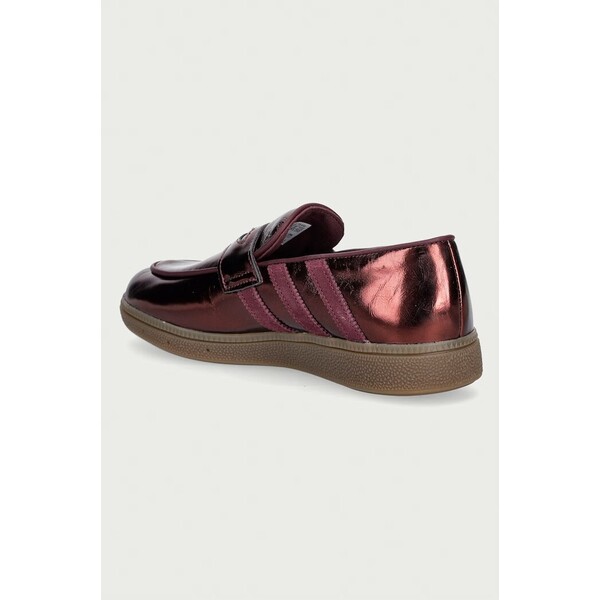 adidas Originals mokasyny damskie skórzane Handball Spezial Loafer  bordowe KK2784