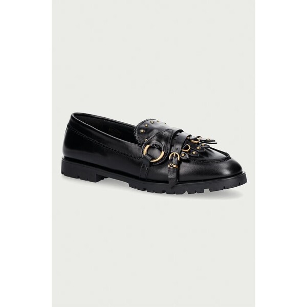 Pinko mokasyny damskie skórzane Nora 08  czarne SD0681P185Z99 SD0681.P185.Z99