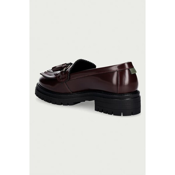 Barbour mokasyny damskie skórzane Ava  bordowe LFO0814RE91