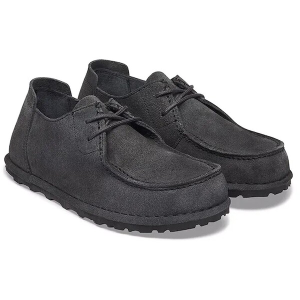 Birkenstock półbuty zamszowe Utti Lace Suede Leather  szare 1032685