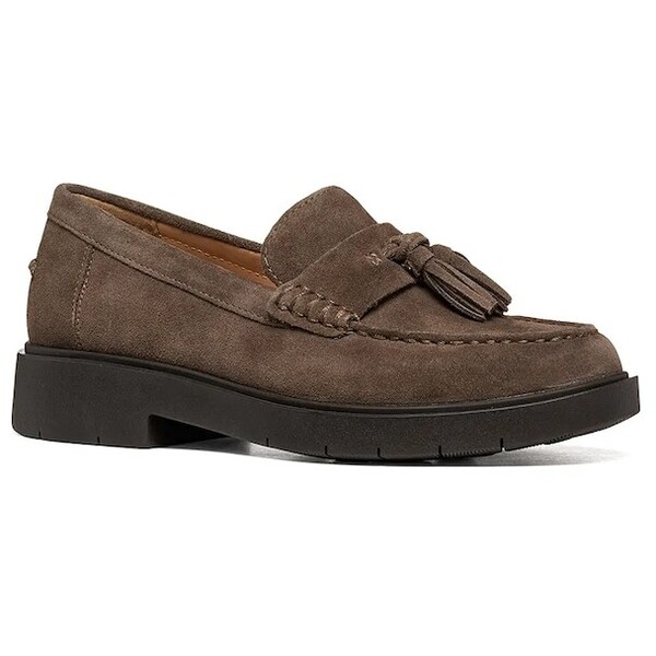 Geox loafersy damskie zamszowe D SPHERICA EC1 B  brązowe D65DKA00022C6029
