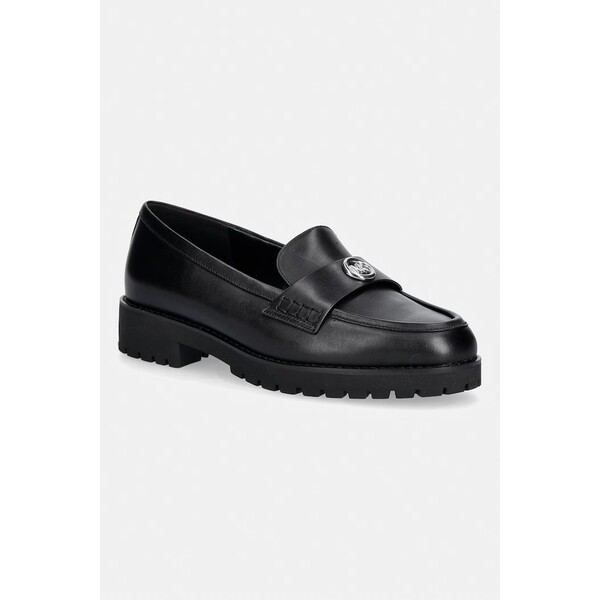 MICHAEL Michael Kors loafersy damskie skórzane Jaelyn Lug Loafer  czarne 40T6JLFP1L.001