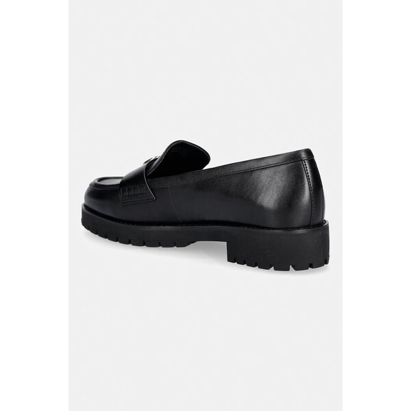 MICHAEL Michael Kors loafersy damskie skórzane Jaelyn Lug Loafer  czarne 40T6JLFP1L.001
