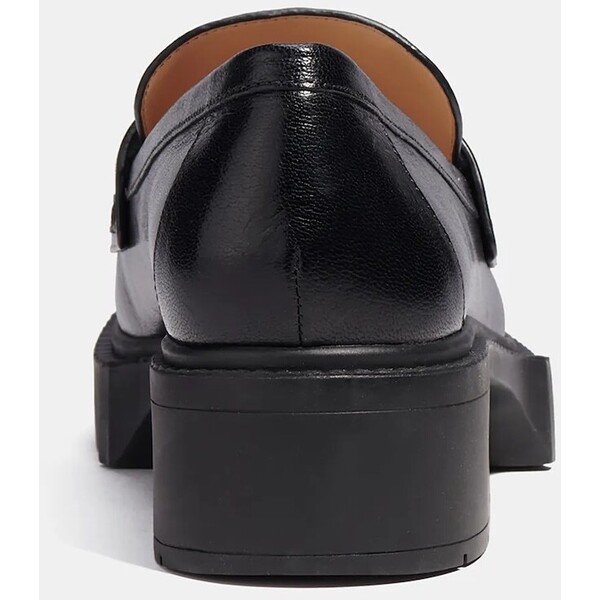 Coach loafers damskie skórzane Leah Loafer  czarne na niskim obcasie CCM08 CCM08.BLK