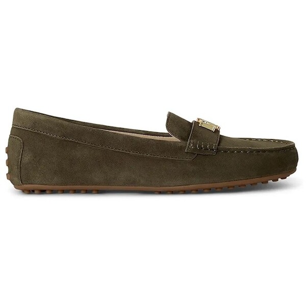 Lauren Ralph Lauren mokasyny damskie zamszowe Barnsbury  zielone 802821629036 802821629036.300