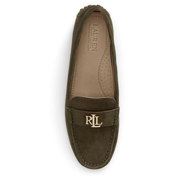 Lauren Ralph Lauren mokasyny damskie zamszowe Barnsbury  zielone 802821629036 802821629036.300