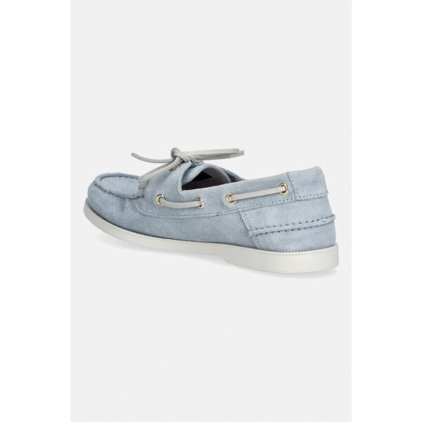 Tommy Hilfiger mokasyny damskie zamszowe HILFIGER SUEDE BOAT SHOE  niebieskie FW0FW09338