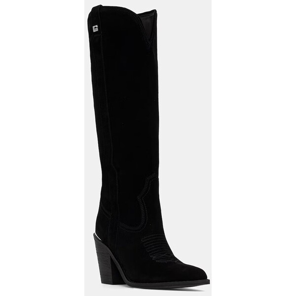 Guess kowbojki damskie zamszowe SASHAN2  czarne FLTSN2 SUE11 FLTSN2.SUE11.BLACK