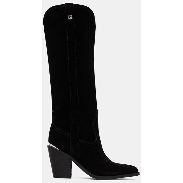 Guess kowbojki damskie zamszowe SASHAN2  czarne FLTSN2 SUE11 FLTSN2.SUE11.BLACK
