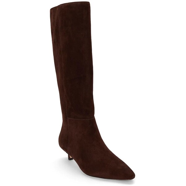 Lauren Ralph Lauren kozaki na szpilce damskie zamszowe Frncsa Tl Hl  brązowe 802P15726002 802P15726002.200