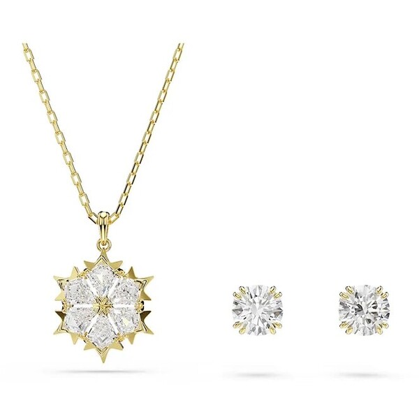 Swarovski naszyjnik i kolczyki damskie pozłacane z cyrkonią MAGIC  5758002
