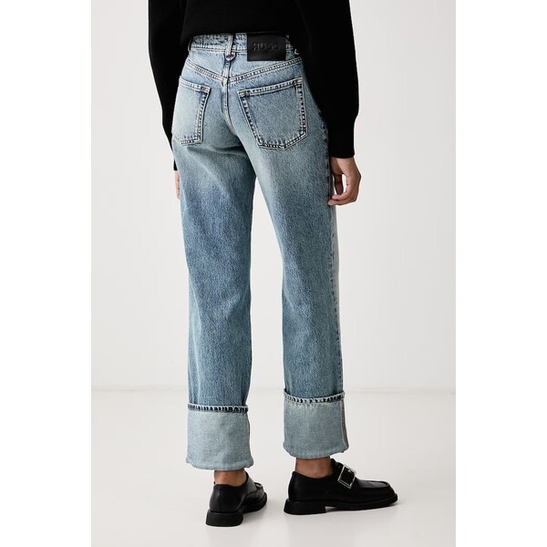 HUGO jeansy straight damskie Gilissi_6  niebieskie 50563500