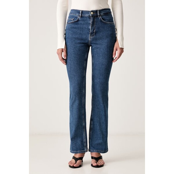 Marella jeansy flare damskie Emme by Marella  niebieskie 2625186071200