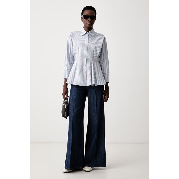 Marella jeansy wide leg damskie MLSWLEG2  granatowe 2623186124200